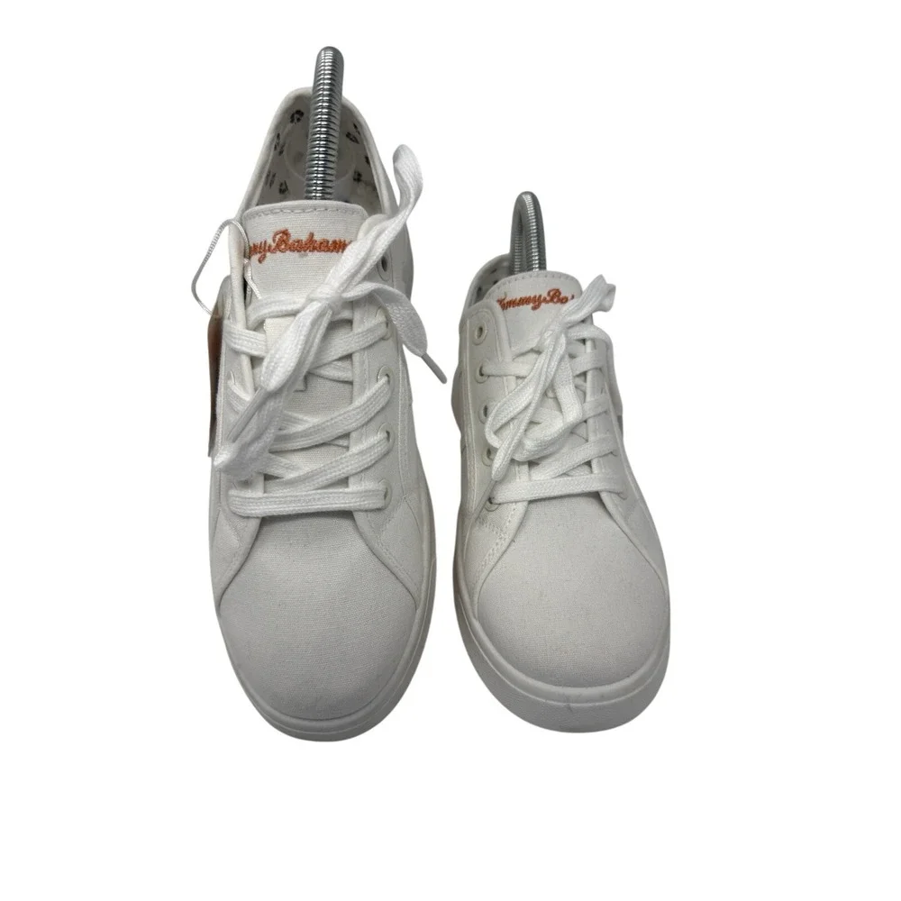 Women's Tommy Bahama Memory Foam Lorena Canvas Lace Up Shoes White New‎